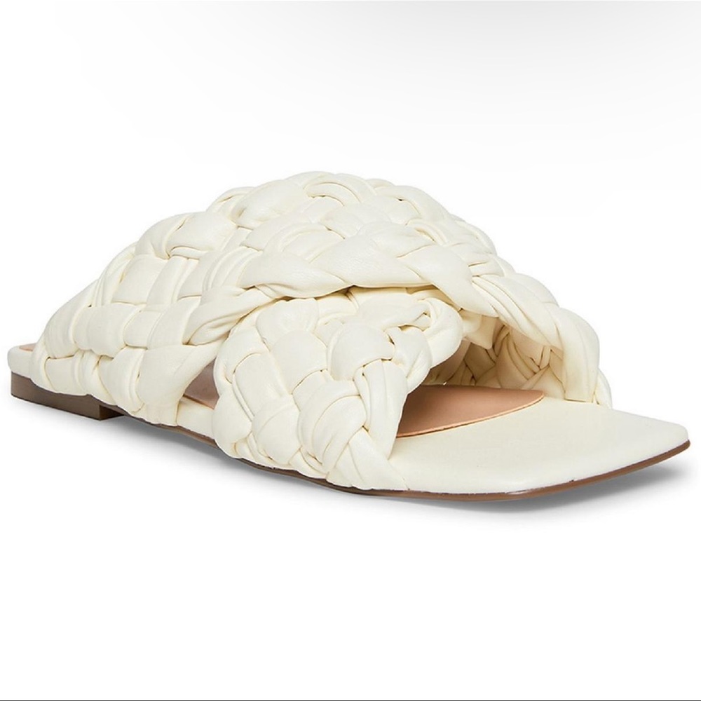 Steve Madden Marina Off White Slides Sandals Size 6